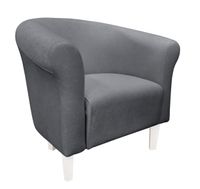 Fotel Milo Mikrofaza 17 szary nogi 15 białe