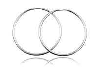 KLASYCZNE SREBRNE KOLCZYKI GRUBE DUŻE KOŁA 1.5 3CM