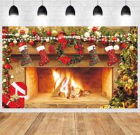 Dekoracja świąteczna kominek baner tło dekoracja ścienna plakat 180x110 cm