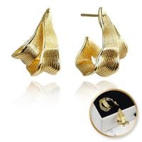 Kolczyki Wiszące Srebro Platerowane 14K Złotem,  Srebro S925 Kst3392