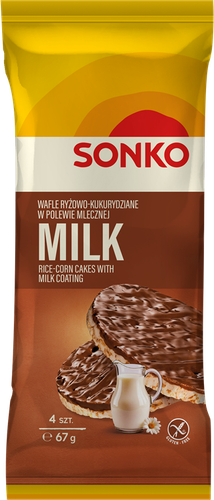 Sonko Wafle ryżowo-kukurydziane w polewie mlecznej 67 g na Arena.pl