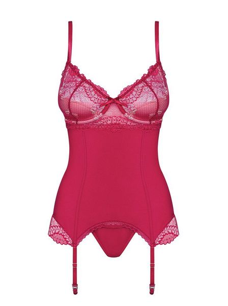 Erotyczny Gorset i Stringi - Obsessive Rosalyne S/M zdjęcie 3