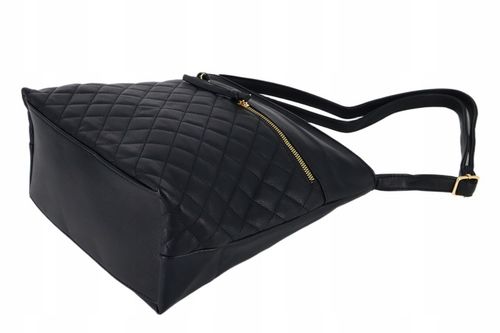 Torebka damska listonoszka klasyczna miękka z długim paskiem pikowana na Arena.pl