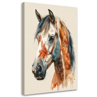 Obraz do pokoju dziecięcego salonu, Głowa konia zwierzęta w