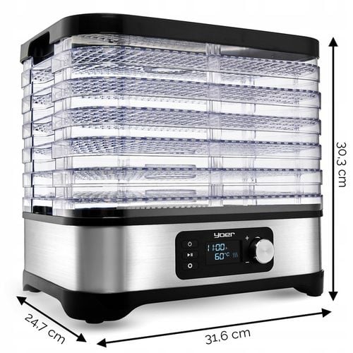 10w1 DUŻA Suszarka do Grzybów Owoców Yoer 450W INOX Timer +6 SIT+9 na Arena.pl