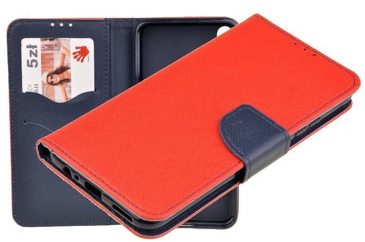 Etui portfel Fancy Case do Huawei P40 Lite E / Y7p czerwony zdjęcie 1