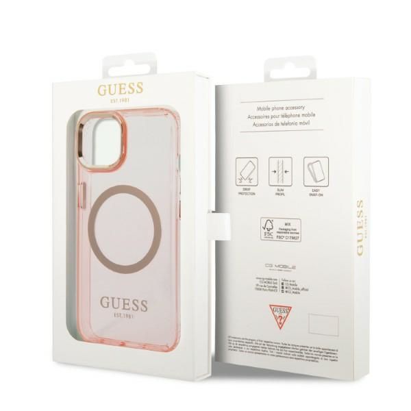 Etui Guess do iPhone 15, iPhone 14, iPhone 13, Różowy, MagSafe zdjęcie 8