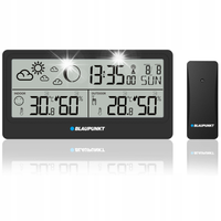 Stacja pogodowa Temperatura Wilgotność Zegarek Data - Blaupunkt WS20BK