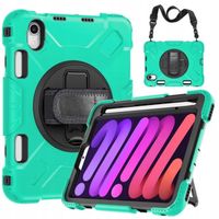 Etui iPad Mini 6 8.3 2021 Pancerne z Folią 360 Stojak Pasek Jadeitowe