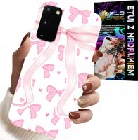 ETUI DO SAMSUNG GALAXY S20 - RÓŻOWE WSTAZKI WSTĄZKA MODNE WZORY CASE