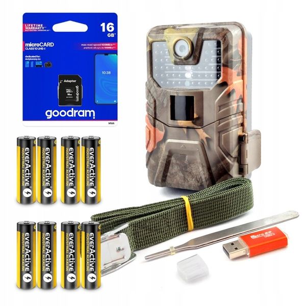 Fotopulapka HC-900A 1080p Kamera Lesna Suntek FullHD Karta SD 16GB Baterie zdjęcie 1