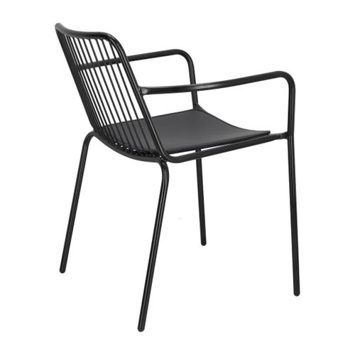 Krzesło Bill Arm Black z poduszką PU na Arena.pl