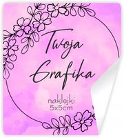 Naklejki z LOGO ETYKIETY WLEPKI NADRUK REKLAMOWE 50x50 mm 160 szt