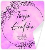 Naklejki z LOGO ETYKIETY WLEPKI NADRUK REKLAMOWE 50x50 mm 160 szt