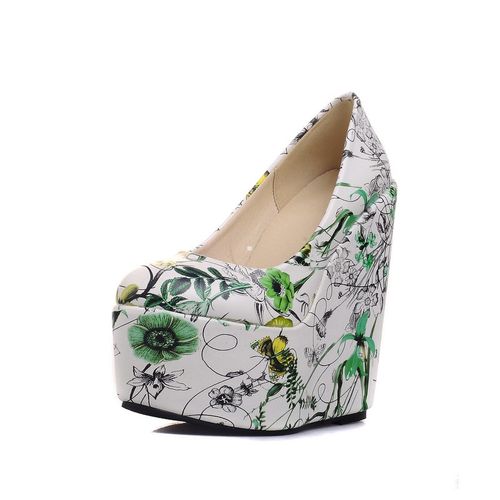 Buty Damskie - WIOSENNE -  PLATFORMA - Koturn na Arena.pl