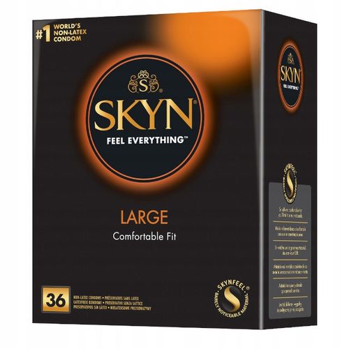 Prezerwatywy Unimil SKYN LARGE bez lateksu większy rozmiar XL 36 szt. na Arena.pl