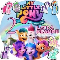OPŁATEK NA TORT 30CM - MY LITTLE PONY + IMIĘ + GRATIS! 24CM 26CM
