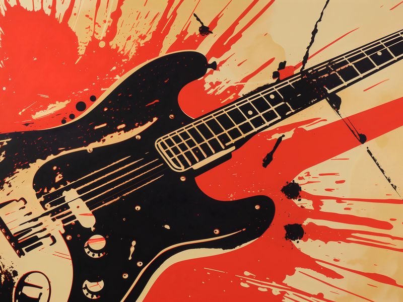 Plakat 40x30cm Gitara Elektryczna zdjęcie 1