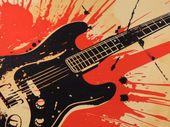 Plakat 40x30cm Gitara Elektryczna