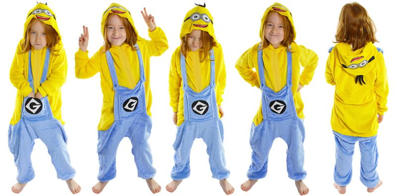 Piżama dzieci kigurumi minionek prezent przebranie karnawał strój 146-152 zdjęcie 4