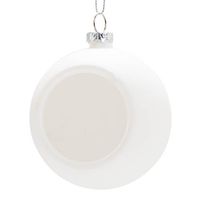 Bombka choinkowa Ø 7,8 cm do sublimacji -biała matowa