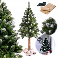 CHOINKA SZTUCZNA NA PNIU 180cm DIAMENTOWA GĘSTA SOSNA OŚNIEŻONA JAK ŻYWA