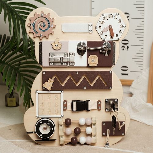 TABLICA SENSORYCZNA MANIPULACYJNA MONTESSORI BEAR na Arena.pl