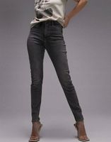 TOPSHOP SPODNIE RURKI JEANS WYSOKI STAN JAMIE HJ0 NG7__W25/L32/XS