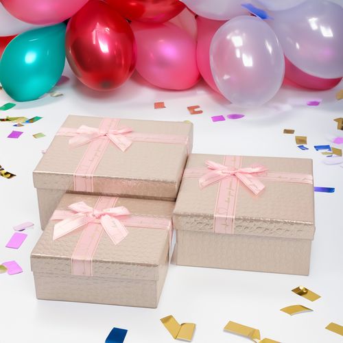 KPL 3 PUDEŁKA PREZENTOWE NA PREZENT URODZINOWY ŚWIĄTECZNY RÓŻNE ROZMIARY na Arena.pl