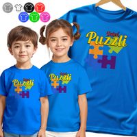 KOSZULKA DZIECIĘCA - NA DZIEŃ PUZZLI DNI SZKOLNE PUZZLE - 146 L