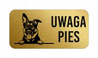GRAWER Tabliczka laminat 20x10 cm UWAGA PIES OWCZAREK NIEMIECKI różne wzory