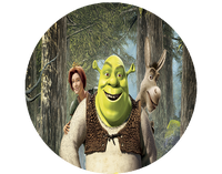 Opłatek na tort Shrek