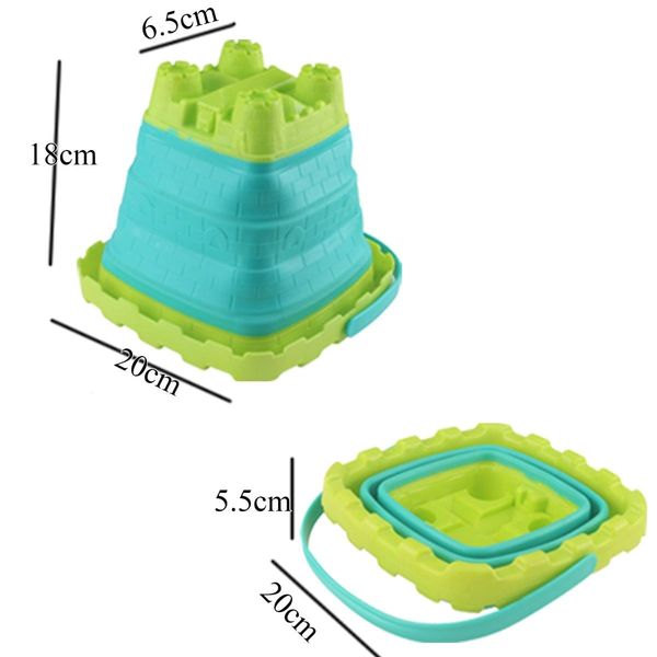 wiaderko do piaskownicy składane Square - różowe zdjęcie 3