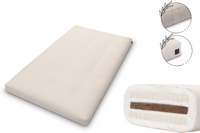 Materac 120x200 z kokosem i 2x lateks - Futon Comfort Relax - Ecru