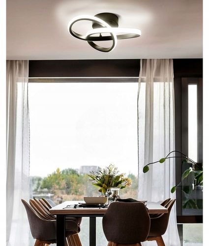 Lampa Sufitowa LED PLAFON Żyrandol 24W Barwa Neutralna Czarna do na Arena.pl