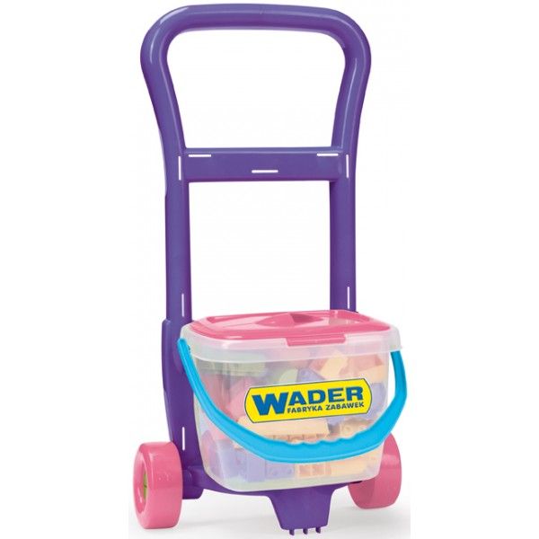 WADER 10973 WÓZEK Z KLOCKAMI 130elem. zdjęcie 1