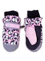 Rękawiczki narciarskie dziewczęce jednopalczaste pingwinki 10 YOCLUB