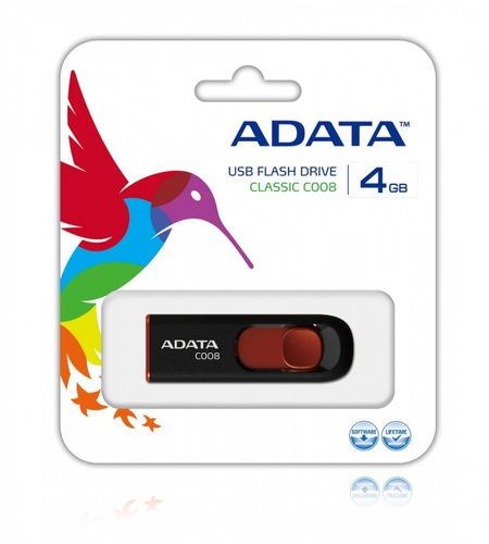 Adata DashDrive Classic C008 4GB USB2.0 czarno-czerwone na Arena.pl