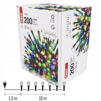 Lampki choinkowe Classic 200 LED 10m multikolor D4GM03
