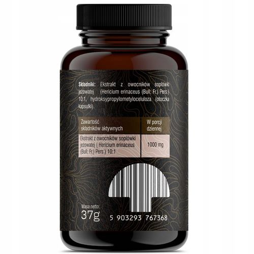 Lion's Mane (Soplówka jeżowata) 10:1 60x 500mg na Arena.pl