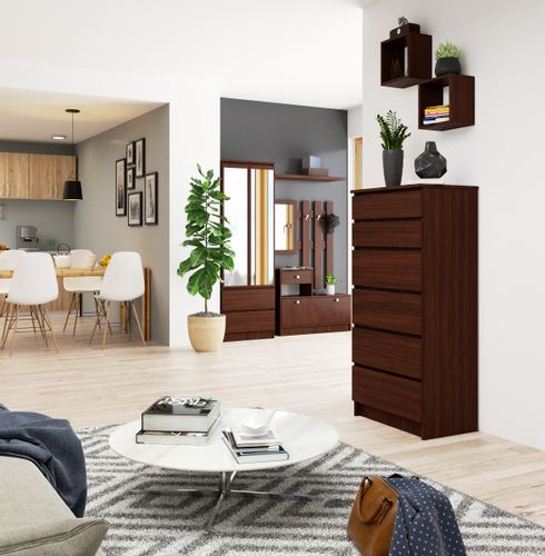 KOMODA K 60 cm 6 SZUFLAD WENGE na Arena.pl