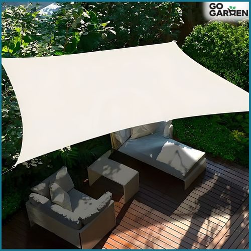Żagiel markiza daszek przeciwsłoneczny na taras balkon UV słońce biały 4x3m na Arena.pl