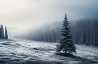 Plakat 86,4x56,8cm Samotna Choinka