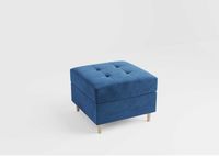 Pikowana pufa na drewnianych nogach ze sprężynami VIDO