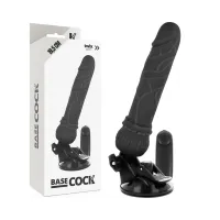 basecock model black 19.5 cm - wibrator z pilotem przewodowym tpe