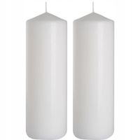 ZESTAW 2 ŚWIEC STOŁOWYCH WALEC KLASYCZNA ŚWIECZKA 25cm 160h