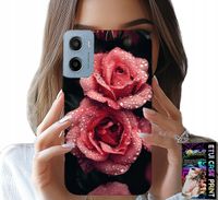 ETUI DO MOTOROLA E15 / G05 - PIĘKNE RÓŻOWE RÓŻE, KWIECISTE WZORY, CASE