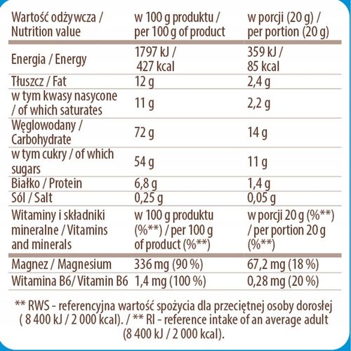 Napój Kawowy Kawa Cappuccino z Pianką Magnez + Witamina B6 800g Mokate na Arena.pl