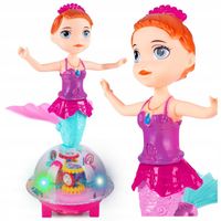 Lalka SYRENKA tańcząca BALETNICA JEŹDZI ŚPIEWA ŚWIECI LED mija przeszkody