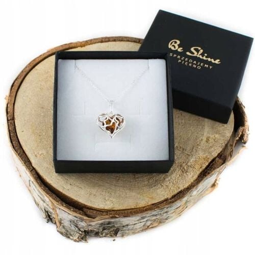 Naszyjnik Sekretnik Srebrny z Bursztynem na Arena.pl